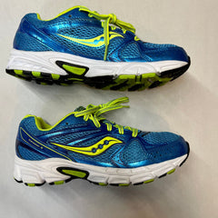 Saucony Womens Grid Cohesion 6 -Blue/Citron- Running Shoe - Size 7M Preowned Athletic