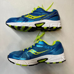 Saucony Womens Grid Cohesion 6 -Blue/Citron- Running Shoe - Size 7M Preowned Athletic