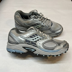 Saucony Womens Grid Formula Tr -Grey/Green- Trail Running - 8M Preowned Athletic