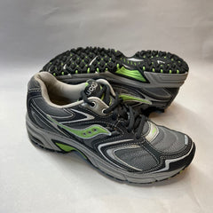 Womens Saucony Ridge Tr-Original Trail Running Shoe - Gray/Green- Size 7M Preowned Athletic