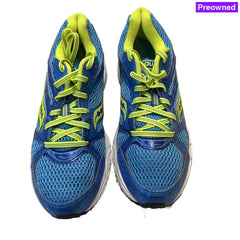 Saucony Womens Grid Cohesion 6 -Blue/Citron- Running Shoe - Size 8.5M Preowned Athletic