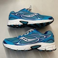 Saucony Womens Grid Cohesion 7 -Blue/White- Running Shoe Size 8.5M - Preowned Athletic