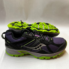 Saucony Womens Grid Excursion Tr7 Gray/Blue/Citron Trail Running Size 9M- Preowned Athletic