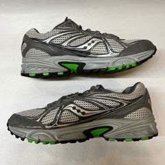 Saucony Womens Grid Cohesion Tr7 Trail Running Grey/Green/Fuchsia Size 8M -Preowned Athletic