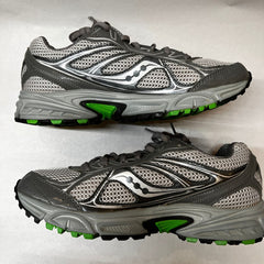 Saucony Womens Grid Cohesion Tr7 Trail Running Grey/Green/Fuchsia Size 8.5M -Preowned Athletic