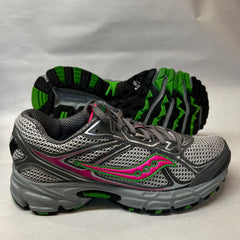 Womens Grid Cohesion Tr7 Trail Running Grey/Green/Fuchsia Size 6.5M -Preowned Athletic