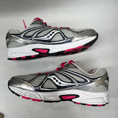 Womens Saucony Cohesion 7 Running Shoe Silver/Pink 10 Wide - Preowned Athletic