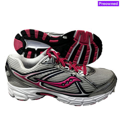 Womens Saucony Cohesion 7 Running Shoe Silver/Pink 10 Wide - Preowned Athletic