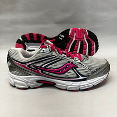 Womens Saucony Cohesion 7 Running Shoe Silver/Pink 9.5 Wide - Preowned Athletic