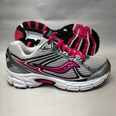 Womens Saucony Cohesion 7 Running Shoe Silver/Pink 8 Wide - Preowned Athletic