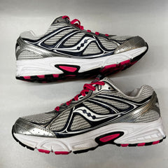 Womens Saucony Cohesion 7 Running Shoe Silver/Pink 8 Wide - Preowned Athletic