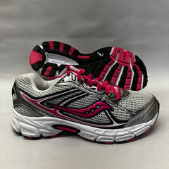 Womens Saucony Cohesion 7 Running Shoe Silver/Pink Wide - Preowned Athletic