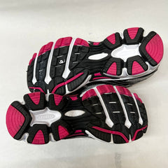 Saucony Cohesion 5 Running Shoe Silver/Black/Pink 6 Wide - Preowned Athletic