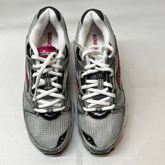 Saucony Cohesion 5 Running Shoe Silver/Black/Pink 8 Wide - Preowned Athletic