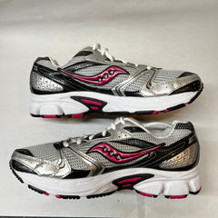 Saucony Cohesion 5 Running Shoe Silver/Black/Pink 8.5 Wide - Preowned Athletic