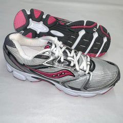 Saucony Cohesion 5 Running Shoe Silver/Black/Pink - Preowned Athletic