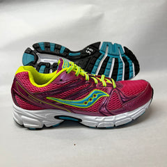 Womens Saucony Grid Cohesion 6 - Pink/Blue- Running Shoe Wide Width Preowned Athletic