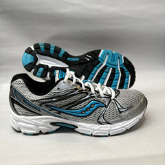 Saucony Womens Grid Cohesion 6 -Silver/ Lt. Blue- Running Shoe -Preowned Athletic