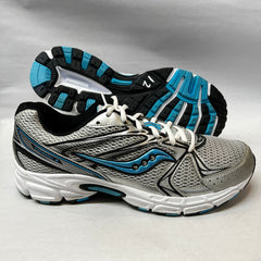 Saucony Womens Grid Cohesion 6 -Silver/ Lt. Blue- Running Shoe -Preowned Athletic