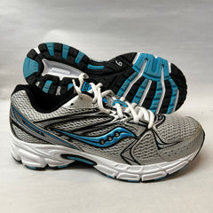 Saucony Womens Grid Cohesion 6 -Silver/ Lt. Blue- Running Shoe -Preowned Athletic