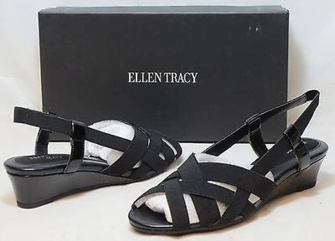 ELLEN TRACY Women's Jonas Sandal - Black Patent - Multi SZ - NIB - MSRP $69 - ShooDog.com