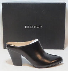 ELLEN TRACY Women's Rayya Slip Ons - Black Leather - - ShooDog.com