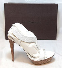 ELIE TAHARI Women's Cleopatra Platform Sandal -White- MSRP $450 - ShooDog.com