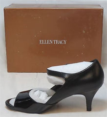 ELLEN TRACY Women's Faith Open Toe Pumps - Black- - ShooDog.com