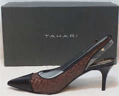 TAHARI Women's Rafaella Pump - Cafe/Black - NIB - MSRP $89 - ShooDog.com