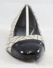 TAHARI Women's Imani Flats - Warm White/Black Patent - Multi SZ NIB - MSRP $89 - ShooDog.com