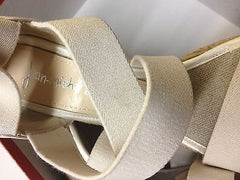 JEAN-MICHEL CAZABAT Women's Fela Wedge Espadrille - Bone - NIB - MSRP $295 - ShooDog.com