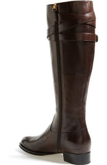 ECCO Women's "Sullivan" Tall Strap Boot -Black Leather- - ShooDog.com