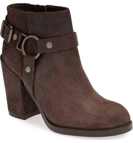 ASH Women's •Falcon•  Harness Ankle Bootie - Brown Leather - ShooDog.com