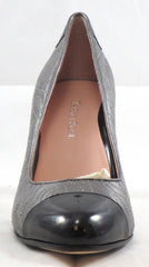 TARYN ROSE Women's Thompson Pump - Pewter/Black Patent - 6M - ShooDog.com