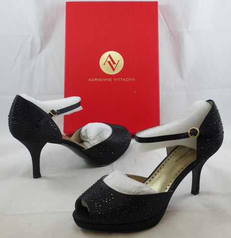 ADRIENNE VITTADINI Women's Potomac Pump - Black Satin - MSRP $99 - ShooDog.com