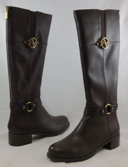 ADRIENNE VITTADINI Women's Tripp Boot - Dark Brown Smooth Leather - MSRP $179 - ShooDog.com