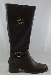 ADRIENNE VITTADINI Women's Tripp Boot - Dark Brown Smooth Leather - MSRP $179 - ShooDog.com