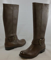 ADRIENNE VITTADINI Women's Alaine Boot - Taupe Burnished Nubuck - MSRP $199 - ShooDog.com