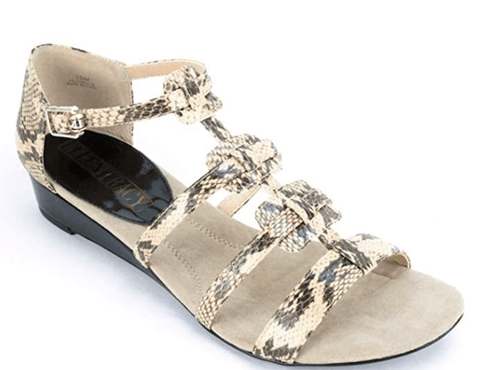 ELLEN TRACY Women's. Christie Sandal - Cashmere Snake - - ShooDog.com