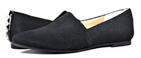 Womens's J.LITVACK St Lucia •Black Elastic• Flat - ShooDog.com