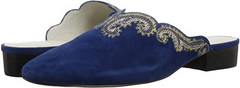 Bettye Muller  Women's •Fortune• Embroidered  Kid Suede  Mule 9M Wine