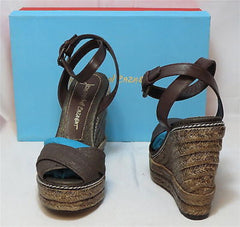 JEAN-MICHEL CAZABAT Women's Ashanti Espadrille - Dk Brown- 36M - NIB - MSRP $195 - ShooDog.com