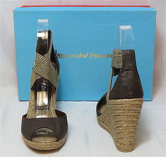 JEAN-MICHEL CAZABAT Women's Barcelona Wedge - Antique Gold - Multi Sz- MSRP $195 - ShooDog.com