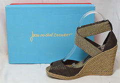 JEAN-MICHEL CAZABAT Women's Barcelona Wedge - Antique Gold - Multi Sz- MSRP $195 - ShooDog.com