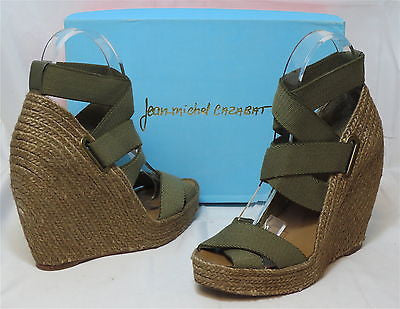 JEAN-MICHEL CAZABAT Women's Zesta Wedge - Khaki - Multi SZ NIB - MSRP $295! - ShooDog.com