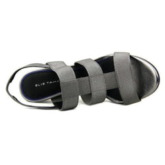 ELIE TAHARI  Womens Ithaca •Pewter• High Heel Stretch Caged Sandals - ShooDog.com