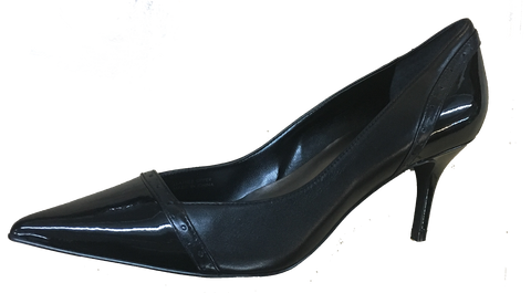 Tahari Womens •Raylin• Pointy- Toe Black/Black Patent Pump - ShooDog.com