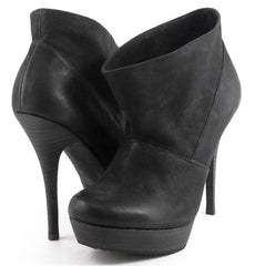 LUXURY REBEL Women's •Rita• Slouch Throat Bootie -Black- - ShooDog.com