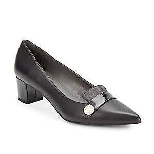 Womens Ellen Tracy -Emmie - Black Leather Pump - ShooDog.com